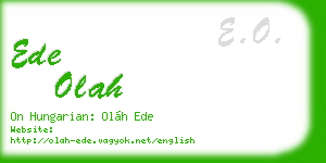 ede olah business card